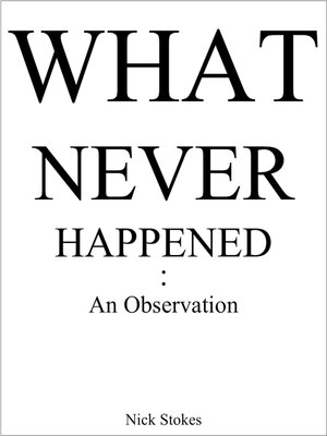 cover image of What Never Happened